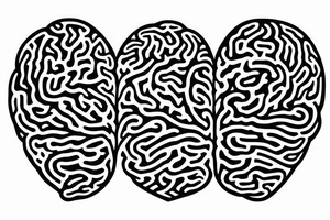 Balancing your heart and brain tattoo idea