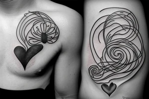 Balancing your heart and brain tattoo idea