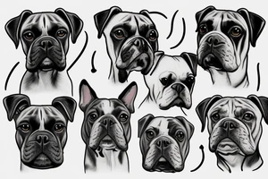 Boxer dog breed goes to heaven tattoo idea