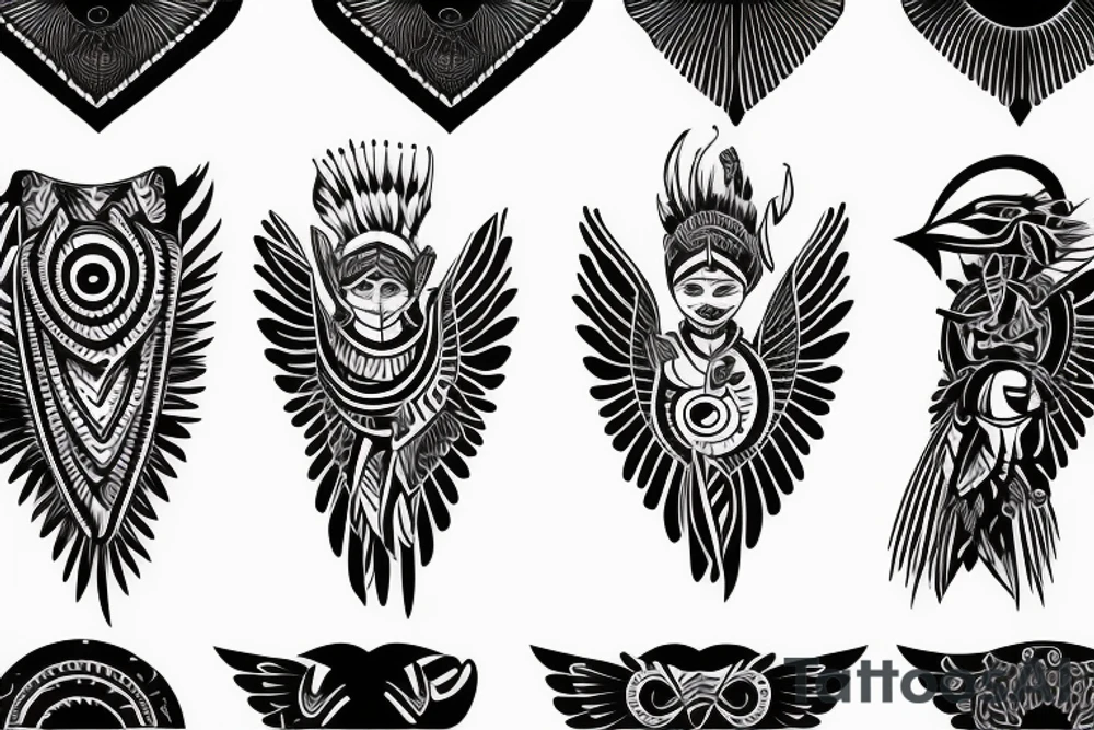 Pilot wings children wife tattoo idea