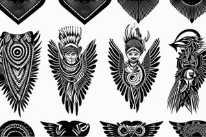Pilot wings children wife tattoo idea