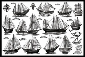 Vasco de gama sailing rough seas. tattoo idea