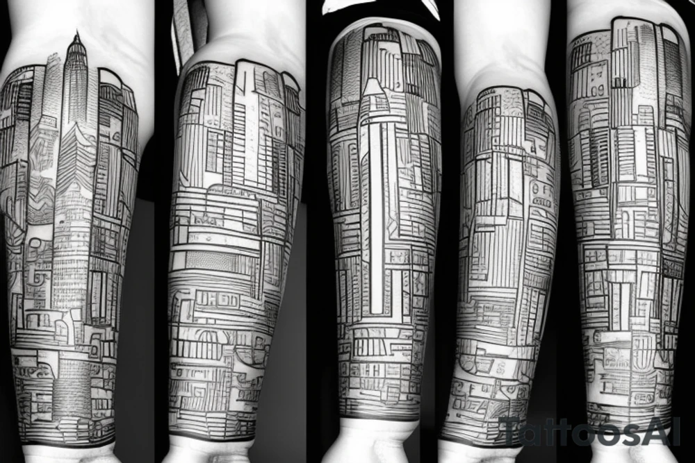 City skyline tattoo idea
