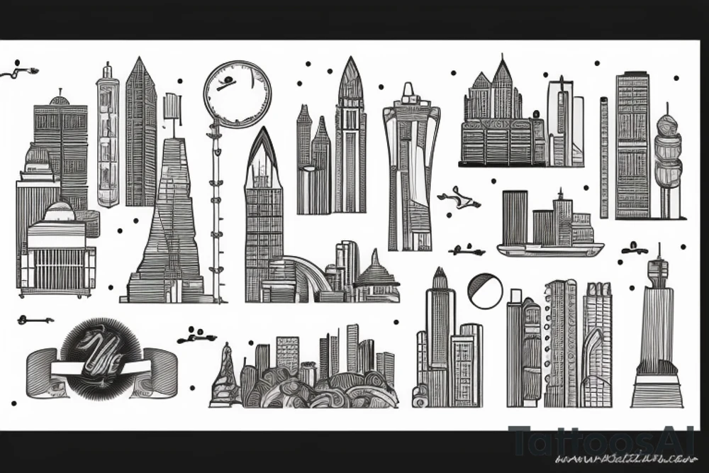 City skyline tattoo idea