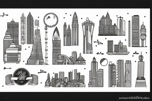 City skyline tattoo idea
