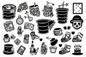 Trash polka tattoo idea