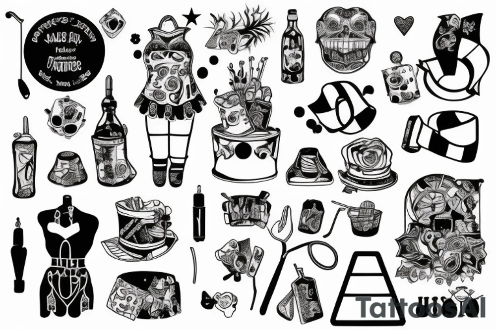 Trash polka tattoo idea
