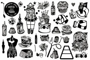 Trash polka tattoo idea