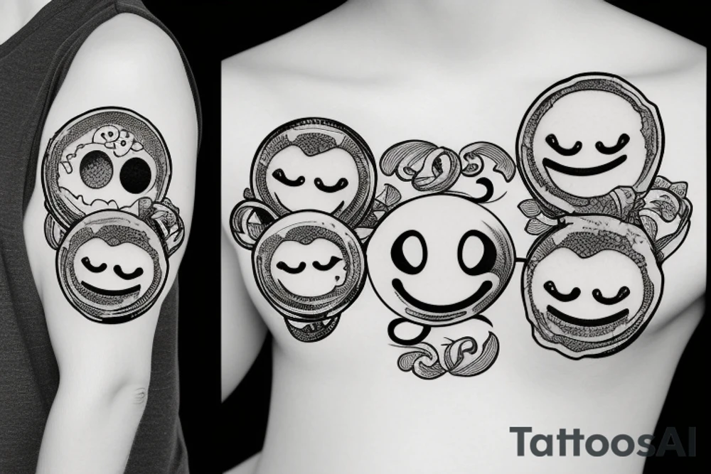 Smiley faces tattoo idea