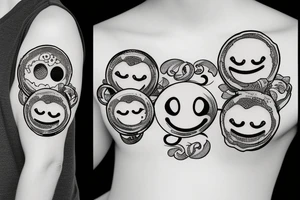 Smiley faces tattoo idea