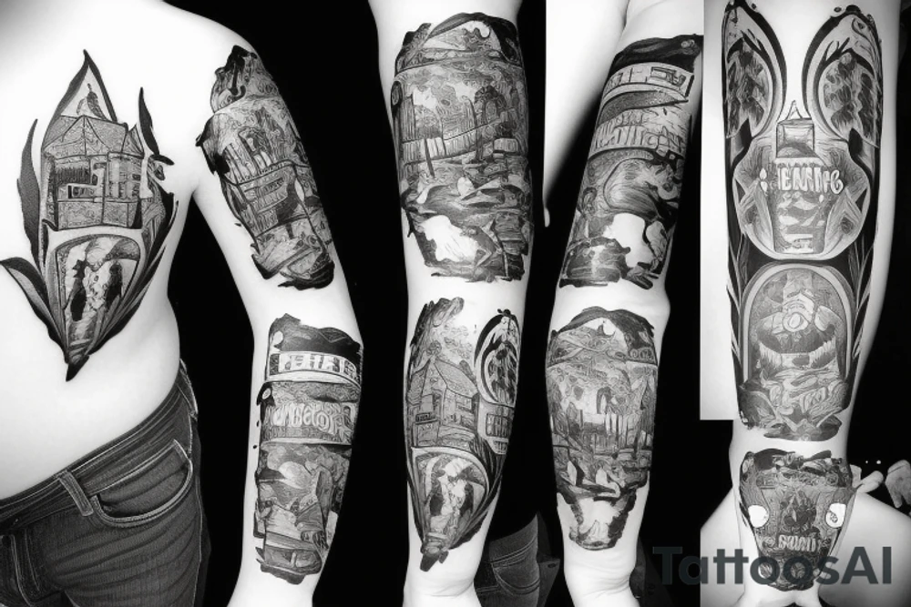 Texas country song theme tattoo idea