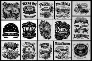 Texas country song theme tattoo idea