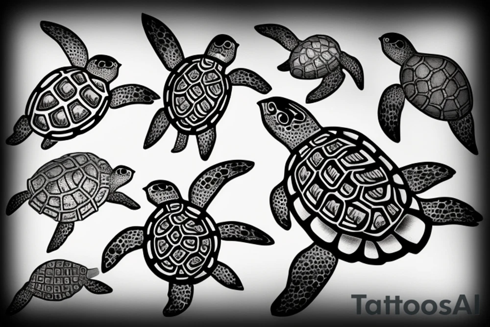 Sea turtle tattoo idea