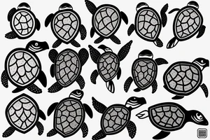 Sea turtle tattoo idea