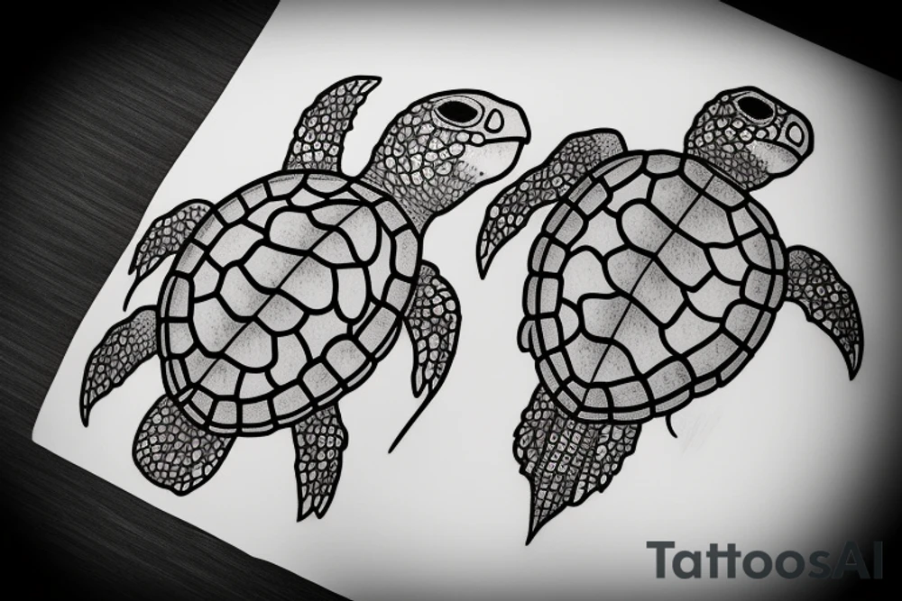 Sea turtle tattoo idea