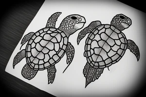 Sea turtle tattoo idea