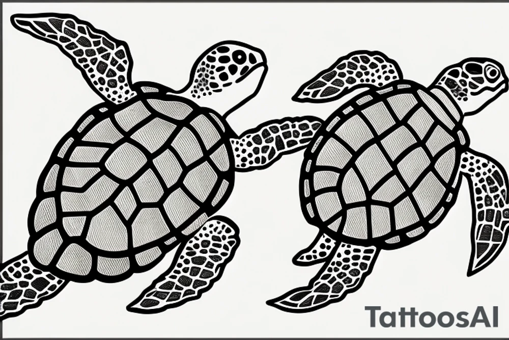 Sea turtle tattoo idea