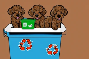 toy poodle in a recycling bin. tattoo idea