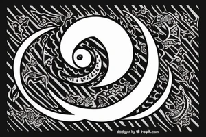Hourglass with crescent moon behind it tattoo idea