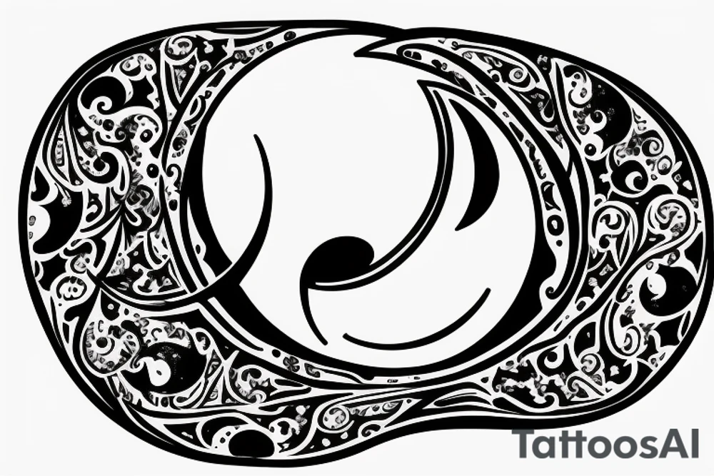Hourglass with crescent moon behind it tattoo idea