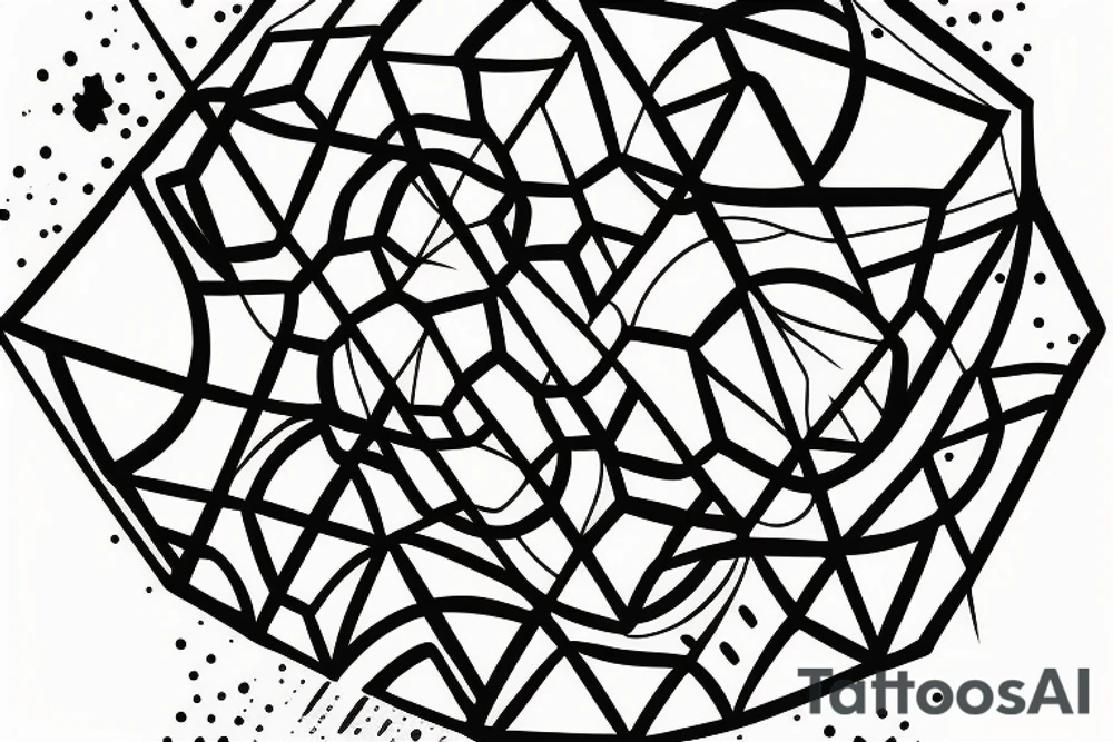 A triangle with a soccer ball inside tattoo idea