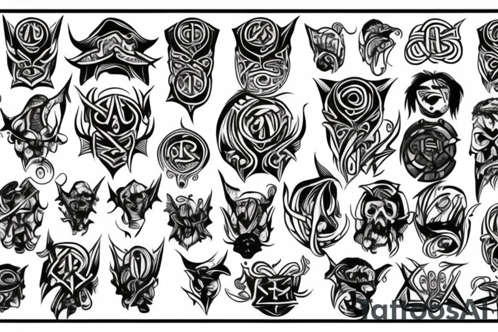 Rune head tattoo idea