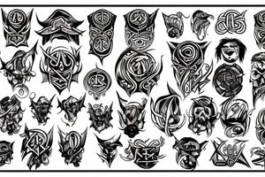 Rune head tattoo idea
