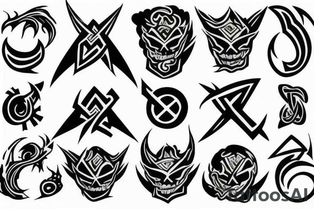 Rune head tattoo idea