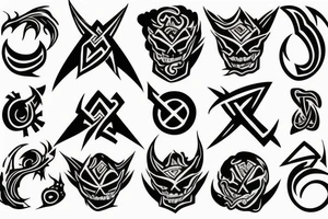 Rune head tattoo idea