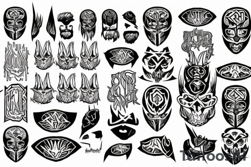 Rune head tattoo idea