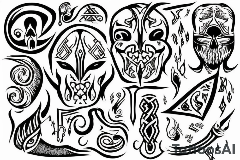 Rune head tattoo idea