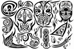 Rune head tattoo idea