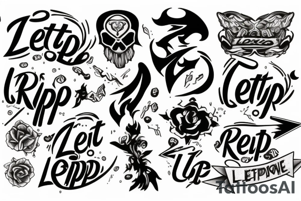 A phrase "Let it RIP" tattoo idea