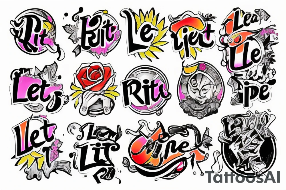A phrase "Let it RIP" tattoo idea