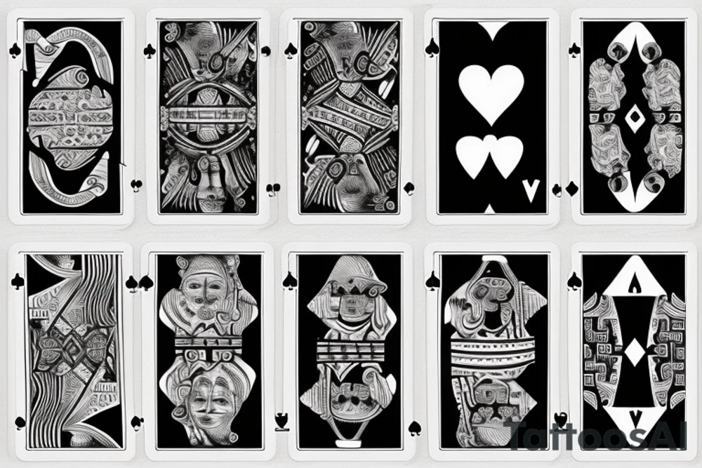 Playing card tattoo with smoke tattoo idea