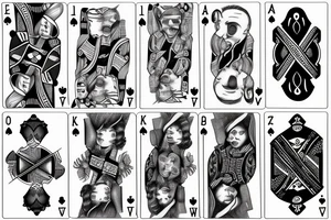 Playing card tattoo with smoke tattoo idea