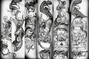 Playing card tattoo with smoke tattoo idea