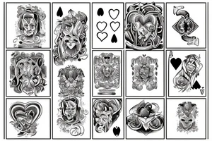 King of hearts tattoo with smoke tattoo idea