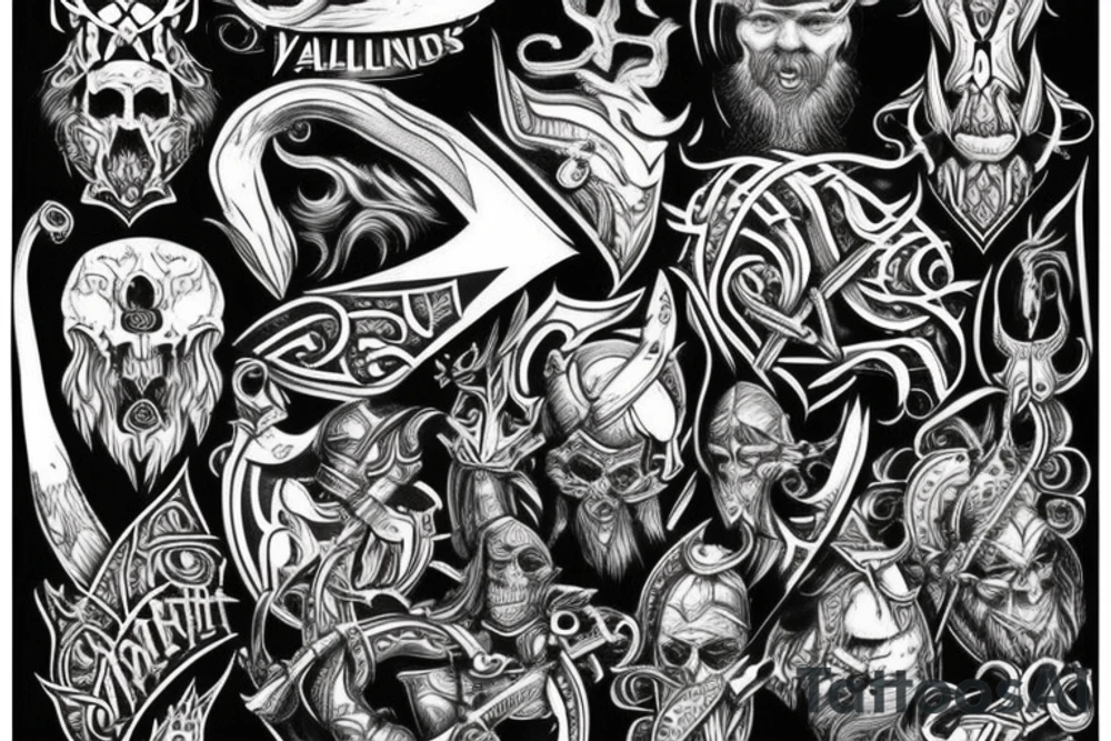 Vikings in Valhalla tattoo idea