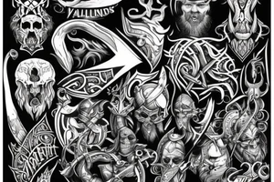 Vikings in Valhalla tattoo idea