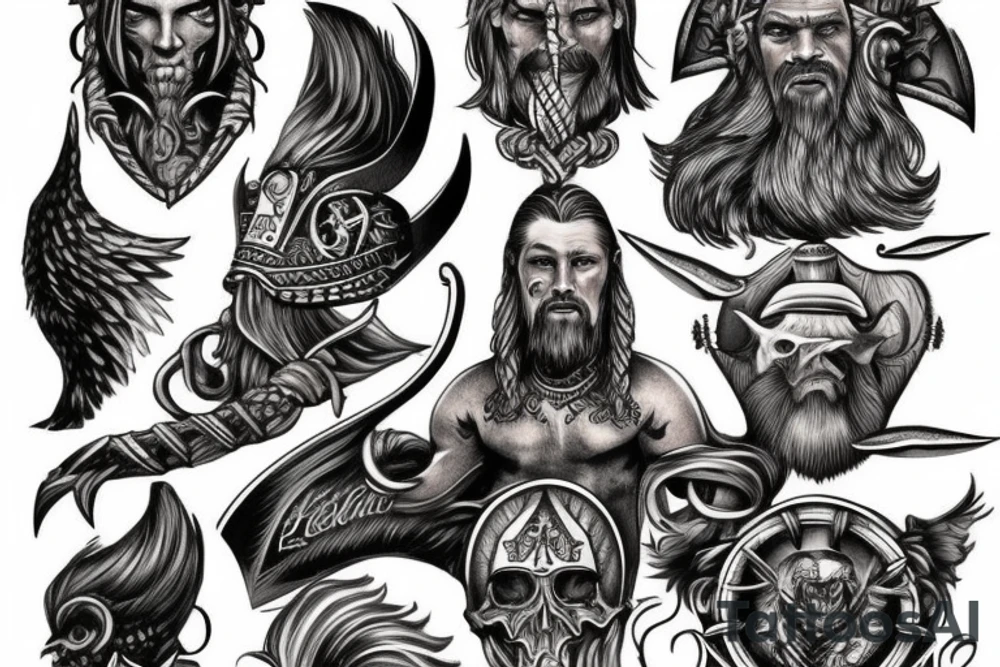 Vikings in Valhalla tattoo idea