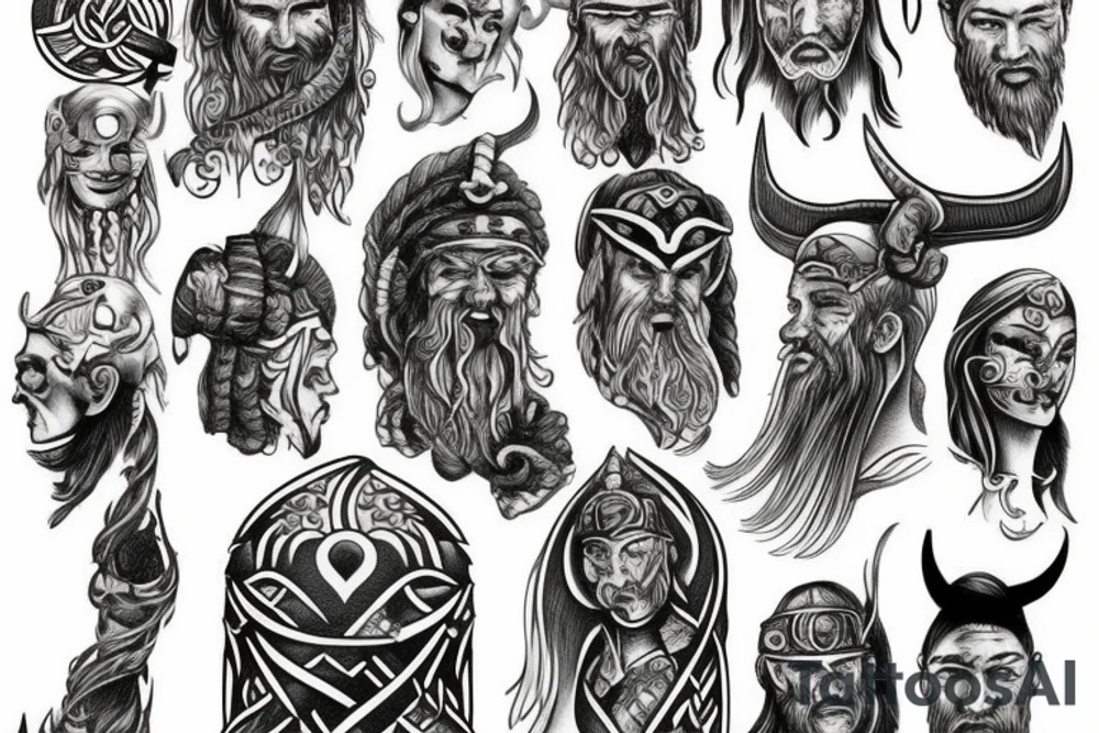 Vikings in Valhalla tattoo idea