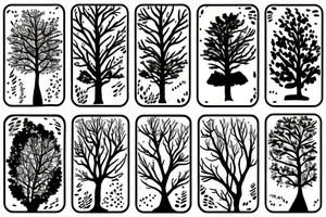 Trees and pathway tattoo idea