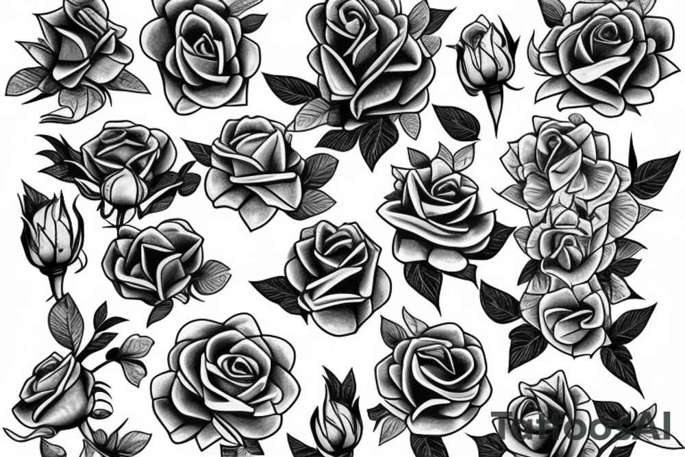 phoenix, taureau roses tattoo idea
