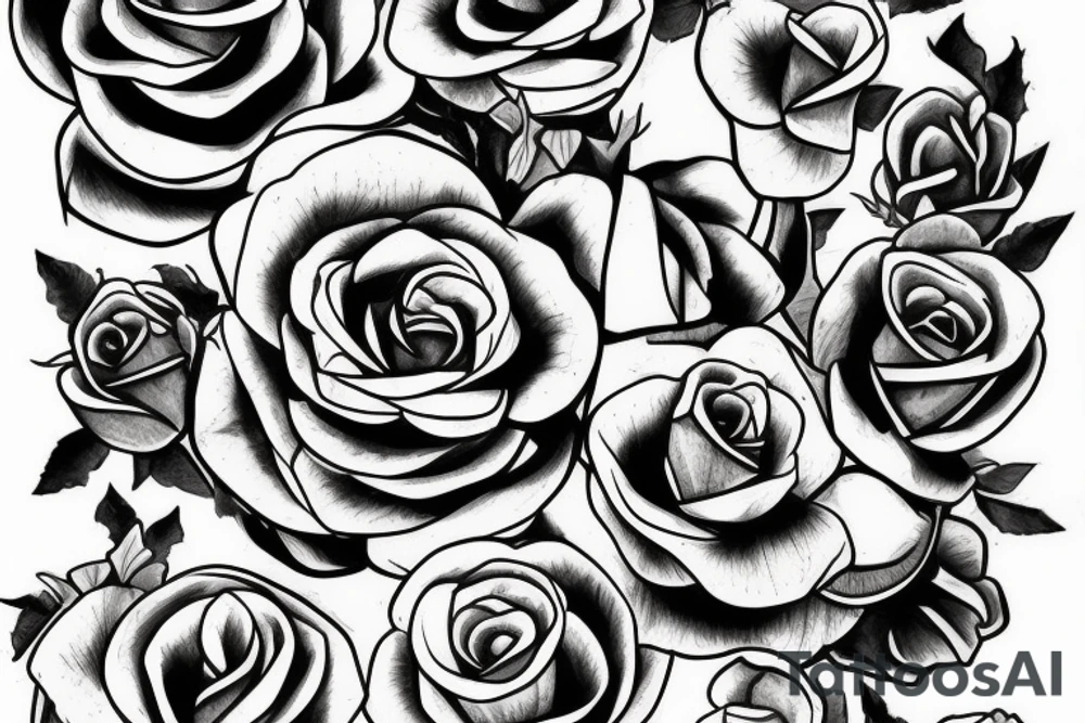 phoenix, taureau roses tattoo idea