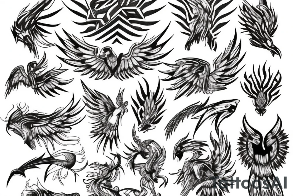 phoenix, taureau tattoo idea