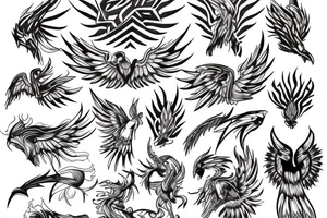 phoenix, taureau tattoo idea