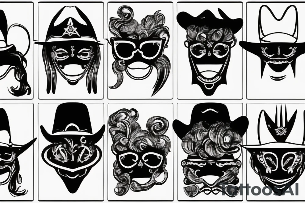 Girlfriend,cowboy mask tattoo idea
