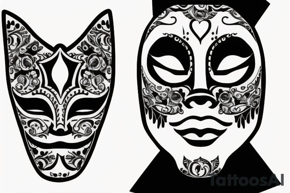 Girlfriend,cowboy mask tattoo idea