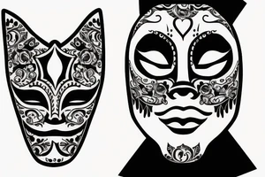 Girlfriend,cowboy mask tattoo idea